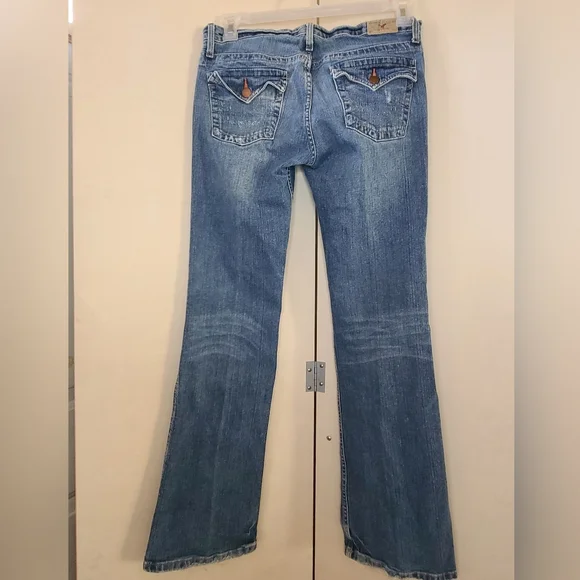 American Eagle StretchBoot Distressed Jeans sz 8R - Picture 3 of 3